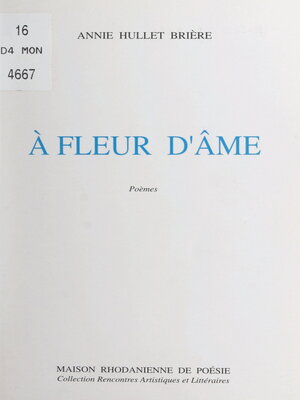 cover image of À fleur d'âme